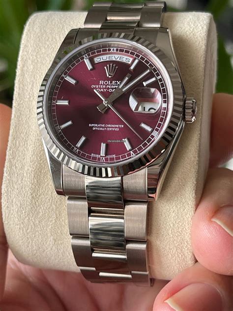 cherry red dial rolex|Rolex day date 36.